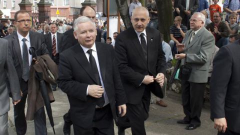 Jarosław Kaczyński oddał hołd Matce Bożej Piekarskiej - Piekary Śląskie, 30 maja 2010