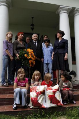 Jarosław Kaczyński z wizytą u rodziny Milczarków