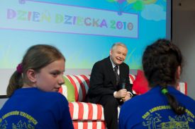 Jarosław Kaczyński spotkał się z dziećmi