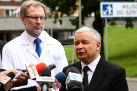 Jarosław Kaczyński odwiedził szpital uniwersytecki w Bydgoszczy