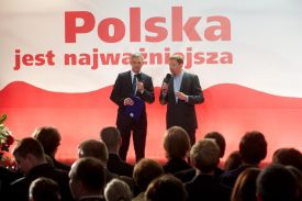 Wieczór wyborczy w sztabie Jarosława Kaczyńskiego